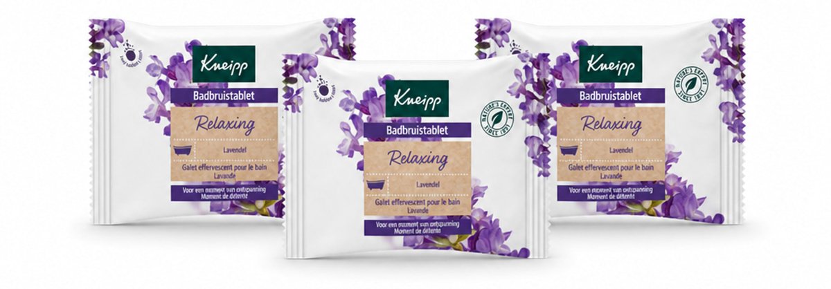 3 x Kneipp - Badbruistablet - Lavendel - Voordeelverpakking - 3 stuks