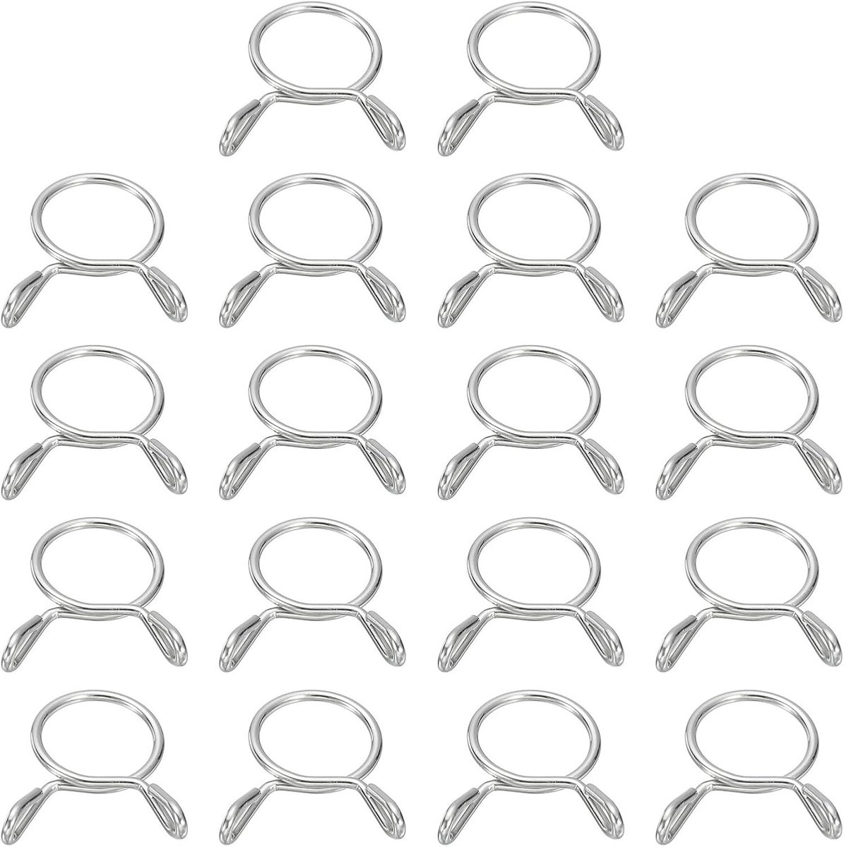 Fuel Line Slangklemmen Set van 18 Stuks - 11 mm ID, 12.3 mm Max ID - RVS Waterdichte Klemmen voor Motoren, Scooters en ATV's