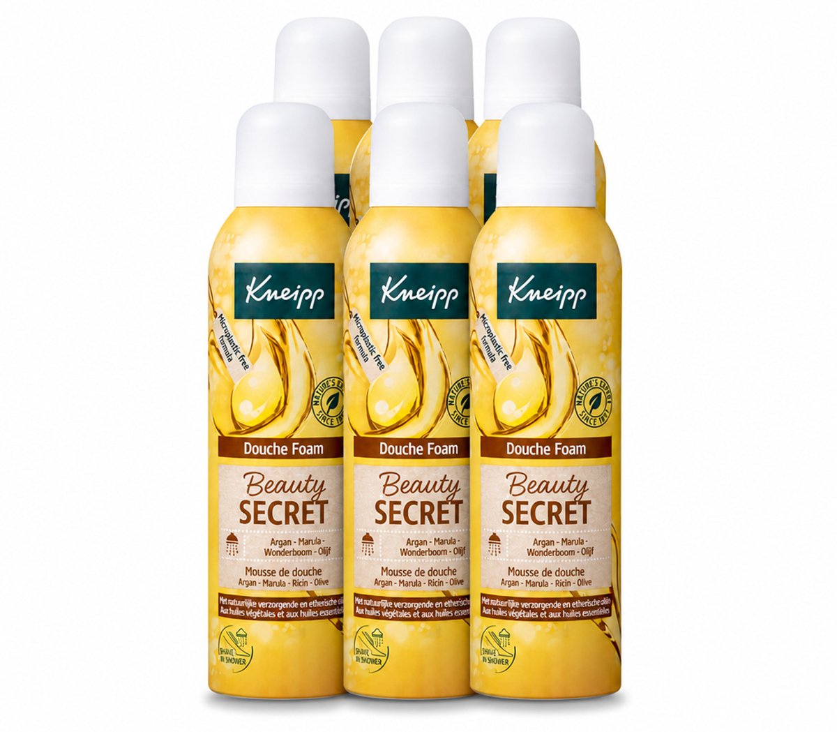 6 x Kneipp - Douche schuim - Beauty Secret - 200 ml - Voordeelverpakking - 6 stuks