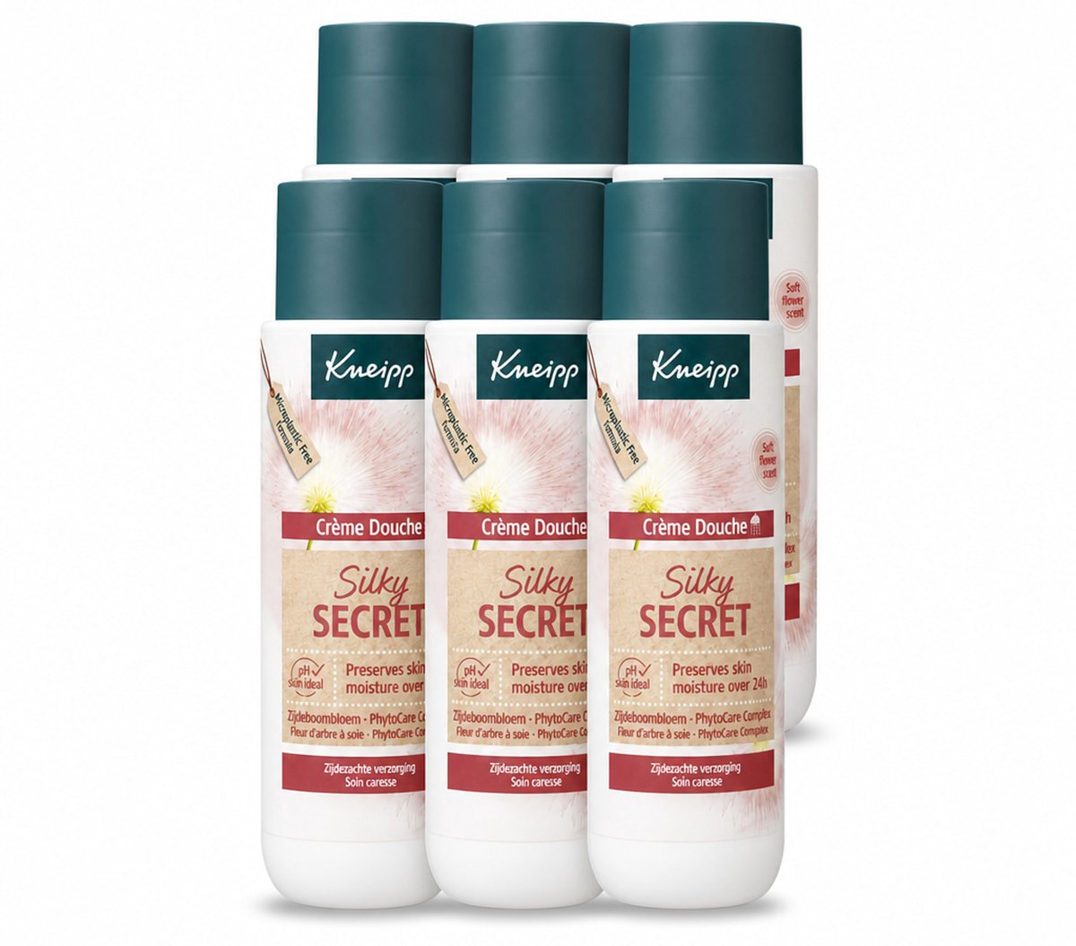 6 x Kneipp - Douchecrème - Silky Secret - 200 ml - Voordeelverpakking - 6 stuks