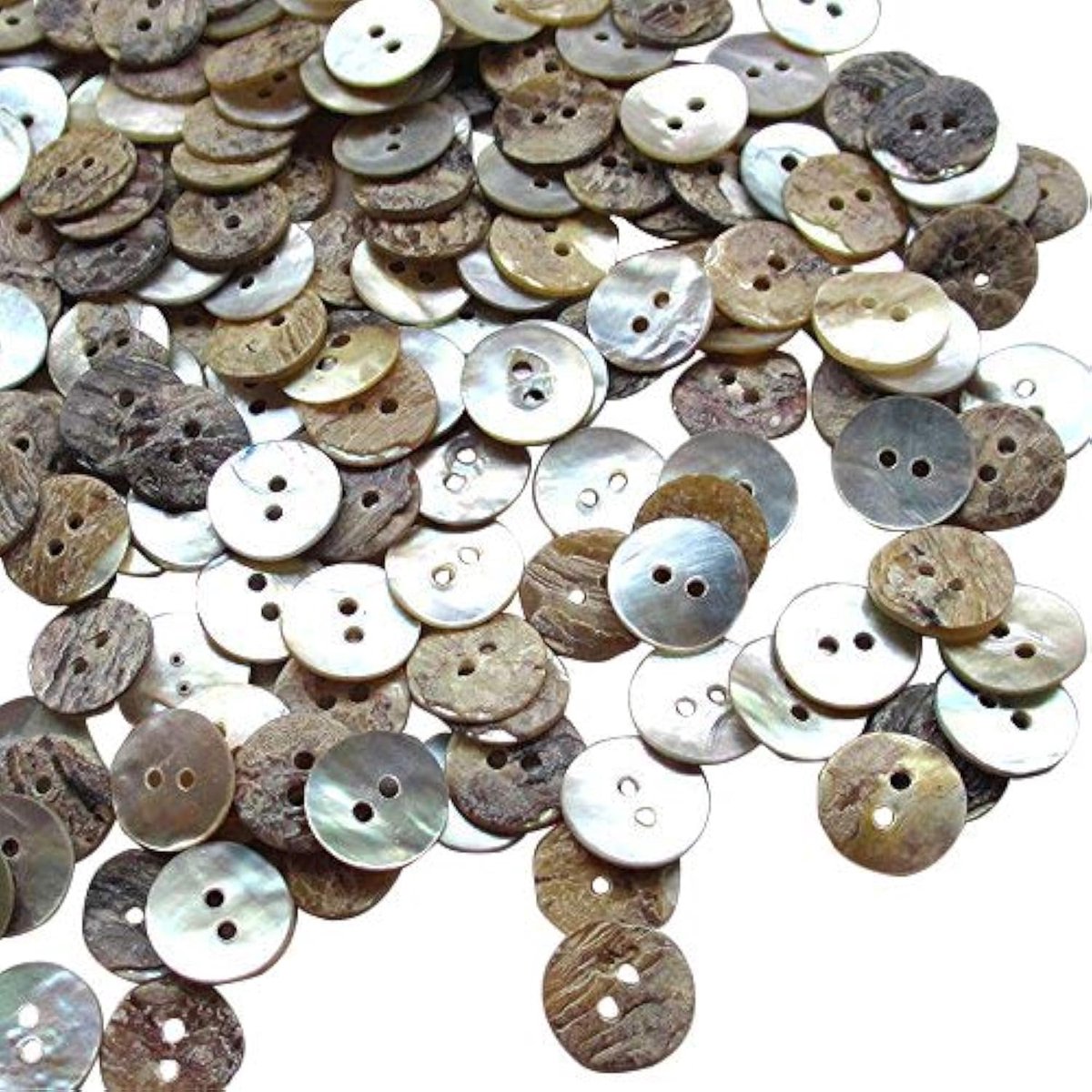 Crfat Nieuwe Upick 11/13/15/23mm 100 stks Shell Knoppen Naaien Craft Knoppen 2 Gaten (11mm)