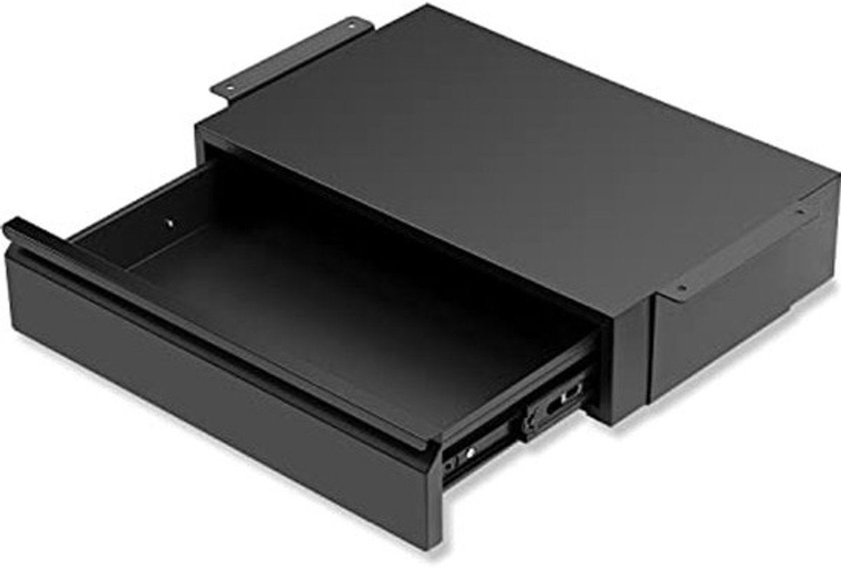 Onder Bureau Metalen Lade met Grote Slide Extension en Uittrekbare Plank - Organizer voor Tafel of Werkbank