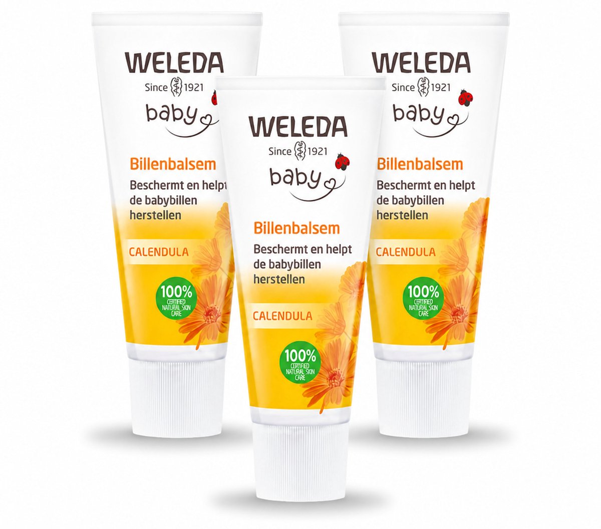 3 x WELEDA - Billenbalsem - Baby Calendula - 30 ml - Voordeelverpakking - 3 stuks