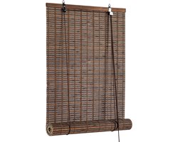 Rolgordijn Voor Binnen Natuurlijk Bamboe Jaloezieën Zonwering en Privacy Bamboe Gordijn voor Balkon Restaurant Keuken Veranda 120 * 180cm