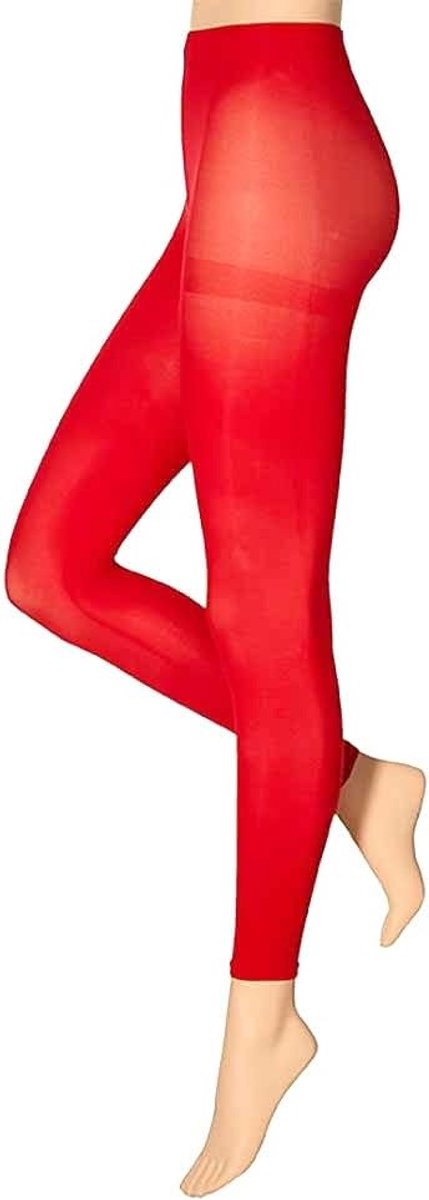 Krautwear Leggins voor dames en meisjes, 60 denier, carnaval, yoga, zwart, rood, blauw, wit, rood, neon, roze, groen, geel