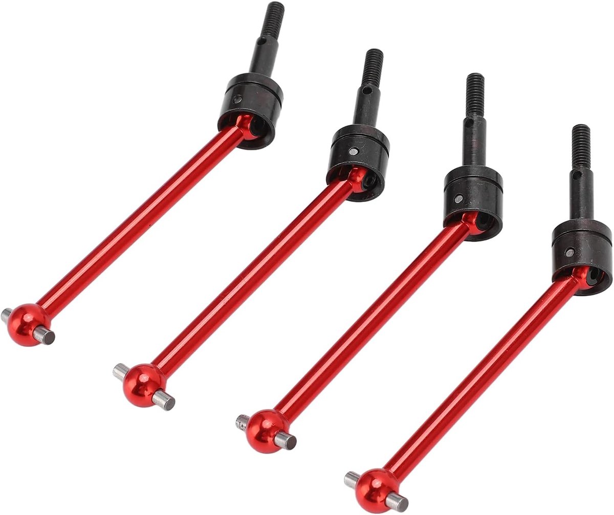 4 Stuks RC Metaal, TT02B 1 10 Auto Upgrade Onderdelen R C CVD Aandrijfas Set voor V D D (rood)