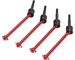 4 Stuks RC Metaal, TT02B 1 10 Auto Upgrade Onderdelen R C CVD Aandrijfas Set voor V D D (rood)