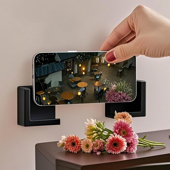 Wandhouder - Universele wandhouder voor smartphones, tablets, eReader - Compatibel met iPad 1-4, Air, Mini, Pro, Samsung Galaxy Tab/Note, Google Nexus, Microsoft Surface - Zwart — afbeelding 5