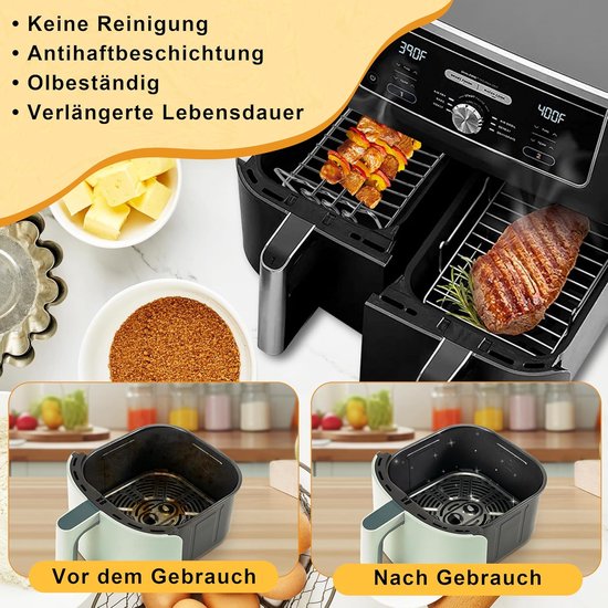 Accessoires voor de Ninja Foodi AF400EU AF300EU AF500EU Dual Basket en andere dubbele luchtfriteuses, houder dubbele mand accessoires — afbeelding 2