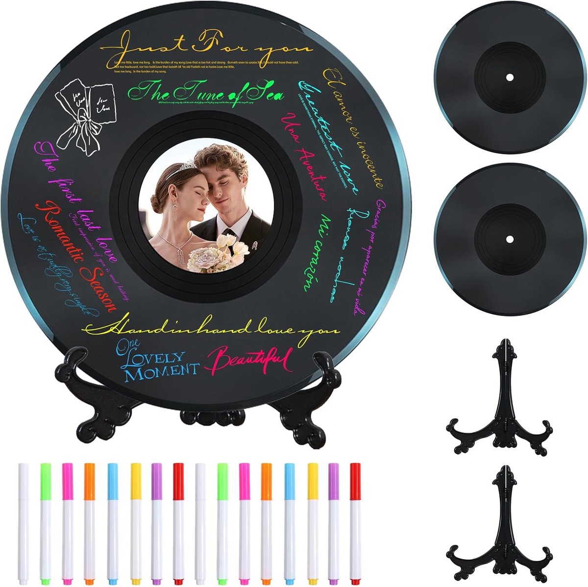 Gastenboek bruiloft gastenboek vinyl plaat bruiloft