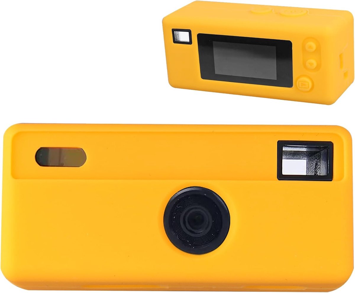 Hoes Compatibel met Kodak CHARMERA Sleutelhanger Digitale Camera Blind Box, Mini Camera Beschermhoes met Polsband voor Kodak Charmera Accessoires (Geel)