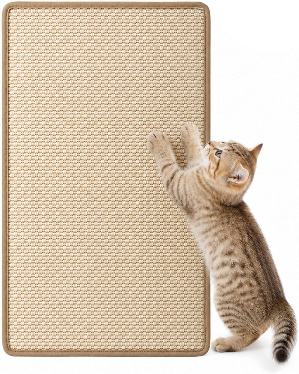 Krabmat Vloer Antislip 25x50 cm Natuurlijke Sisal Kattenkrabplank