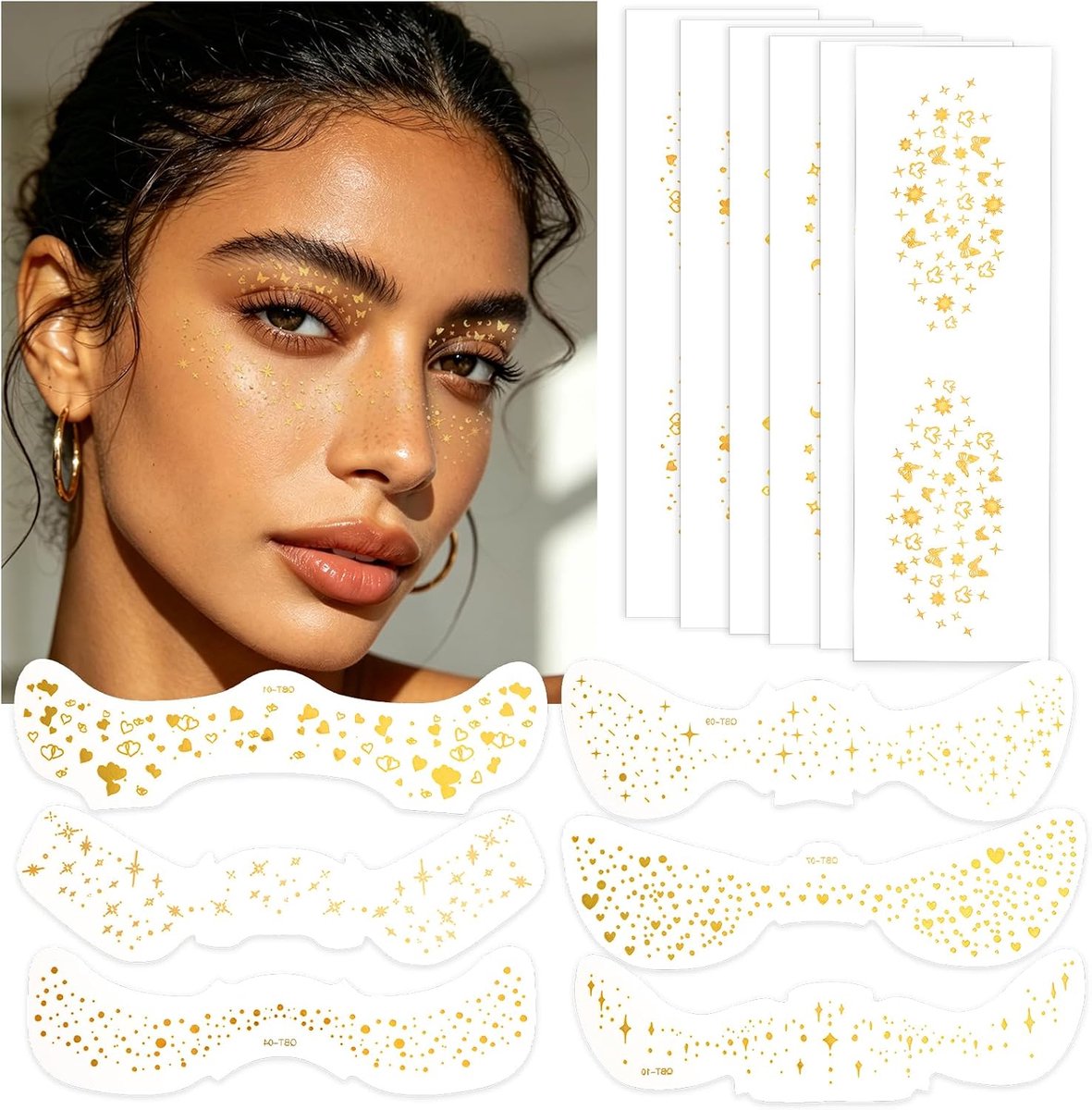 6 paar/12 stuks, oogmake-up-stickers voor vrouwen, kleurrijke oogschaduwstickers