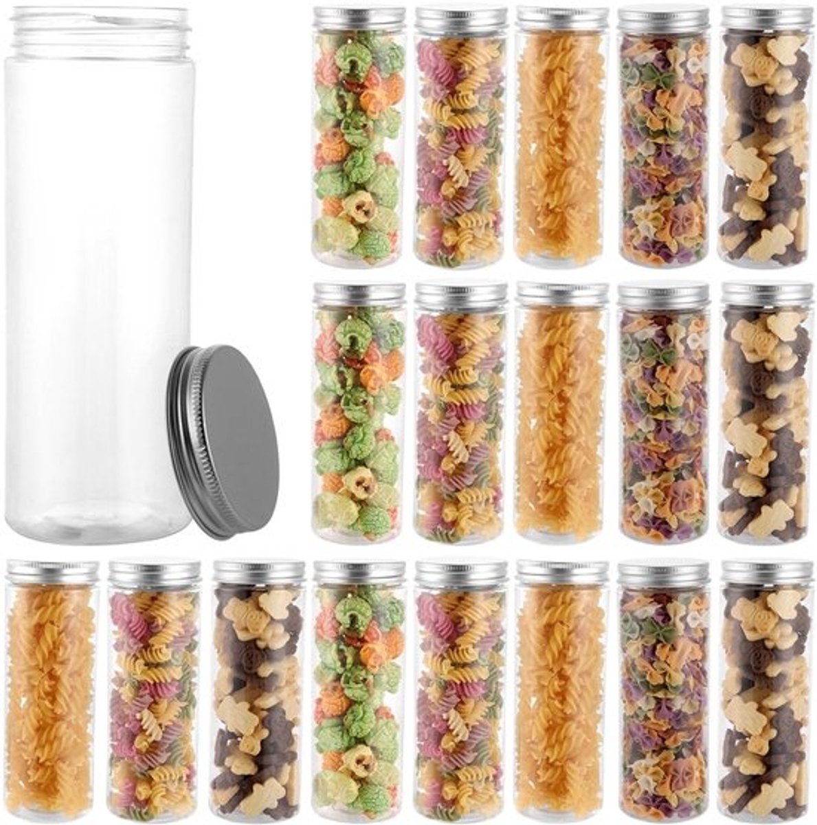 Dailygoods- Voorraaddozen Set van 20 stuks - Luchtdicht - Plastic