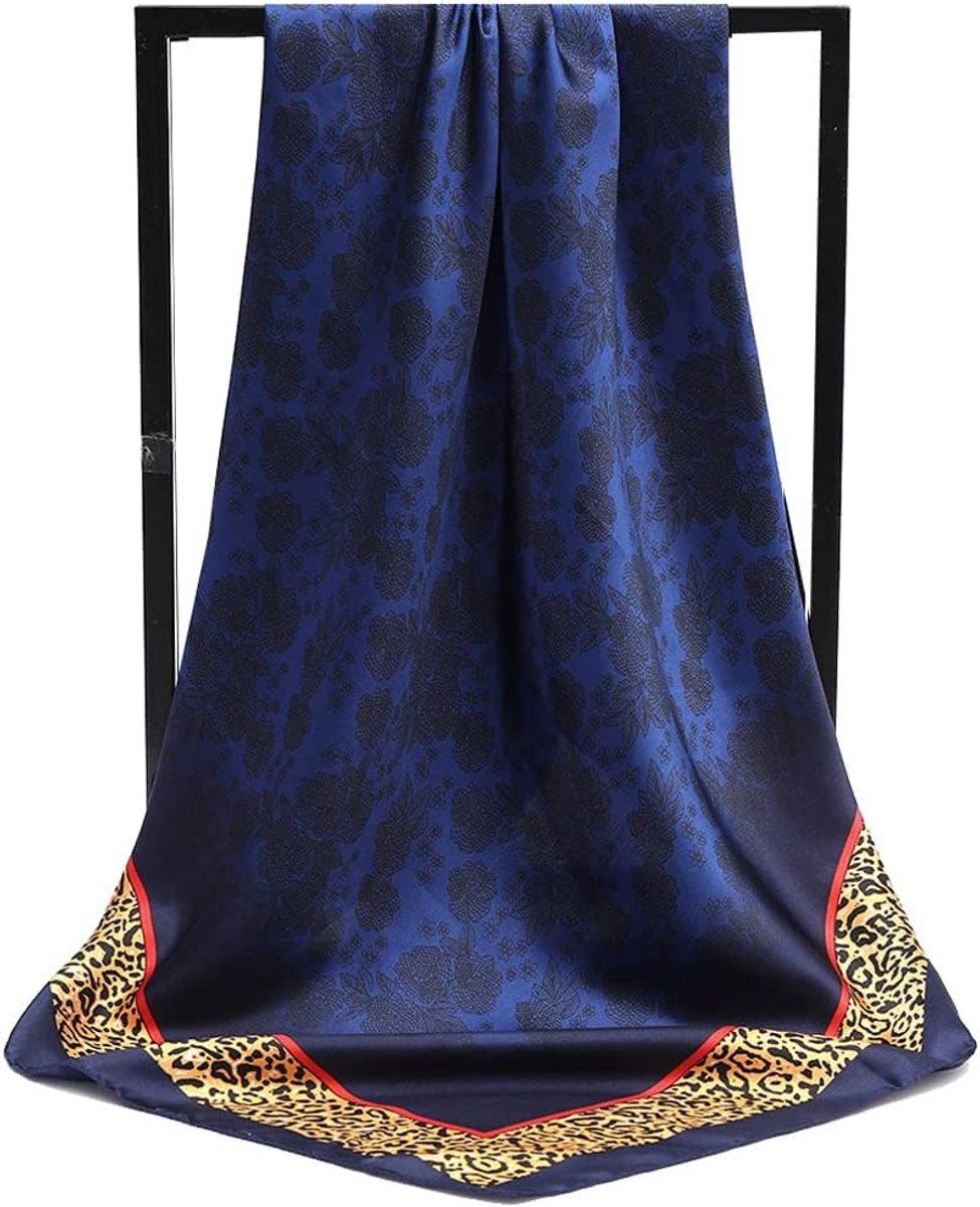 Sjaal modieus patroon voor Dames grote vierkante satijnen hoofddoek