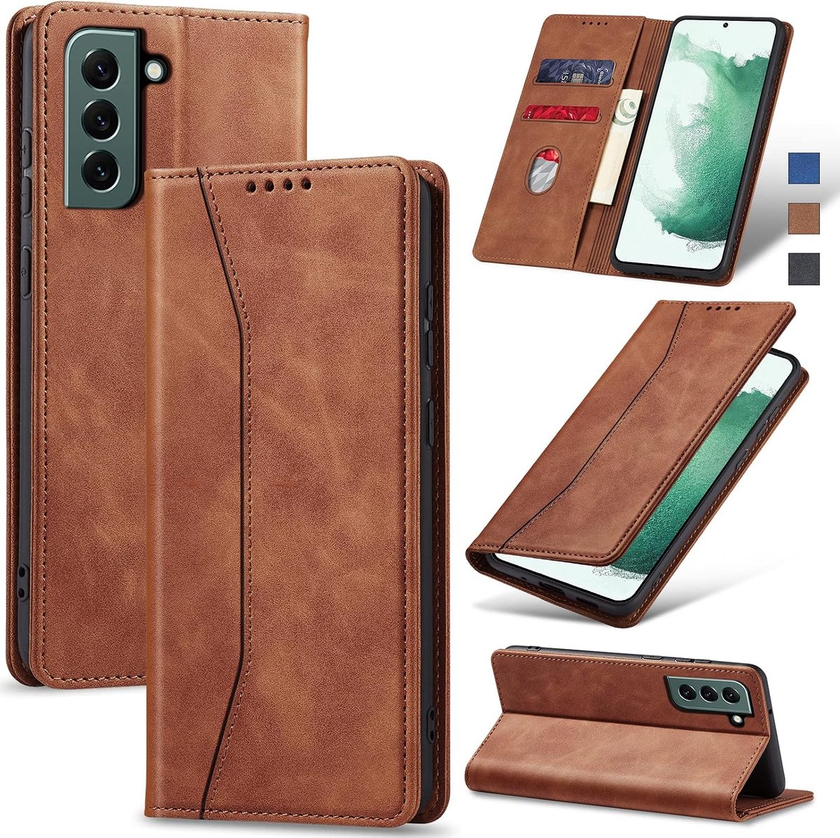Hoesje voor Samsung S22,Bruin