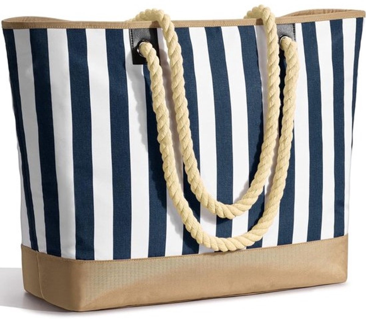 Grote Strandtas - Dames Tas - Zwemmen en Reizen - Waterdicht Materiaal - XXL Formaat - Donkerblauw