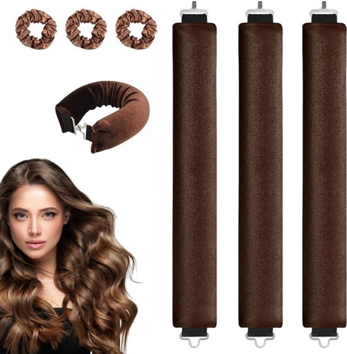 Dailygoods - 3 hittevrije krulspelden - Krullen zonder hitte - Voor middellang haar