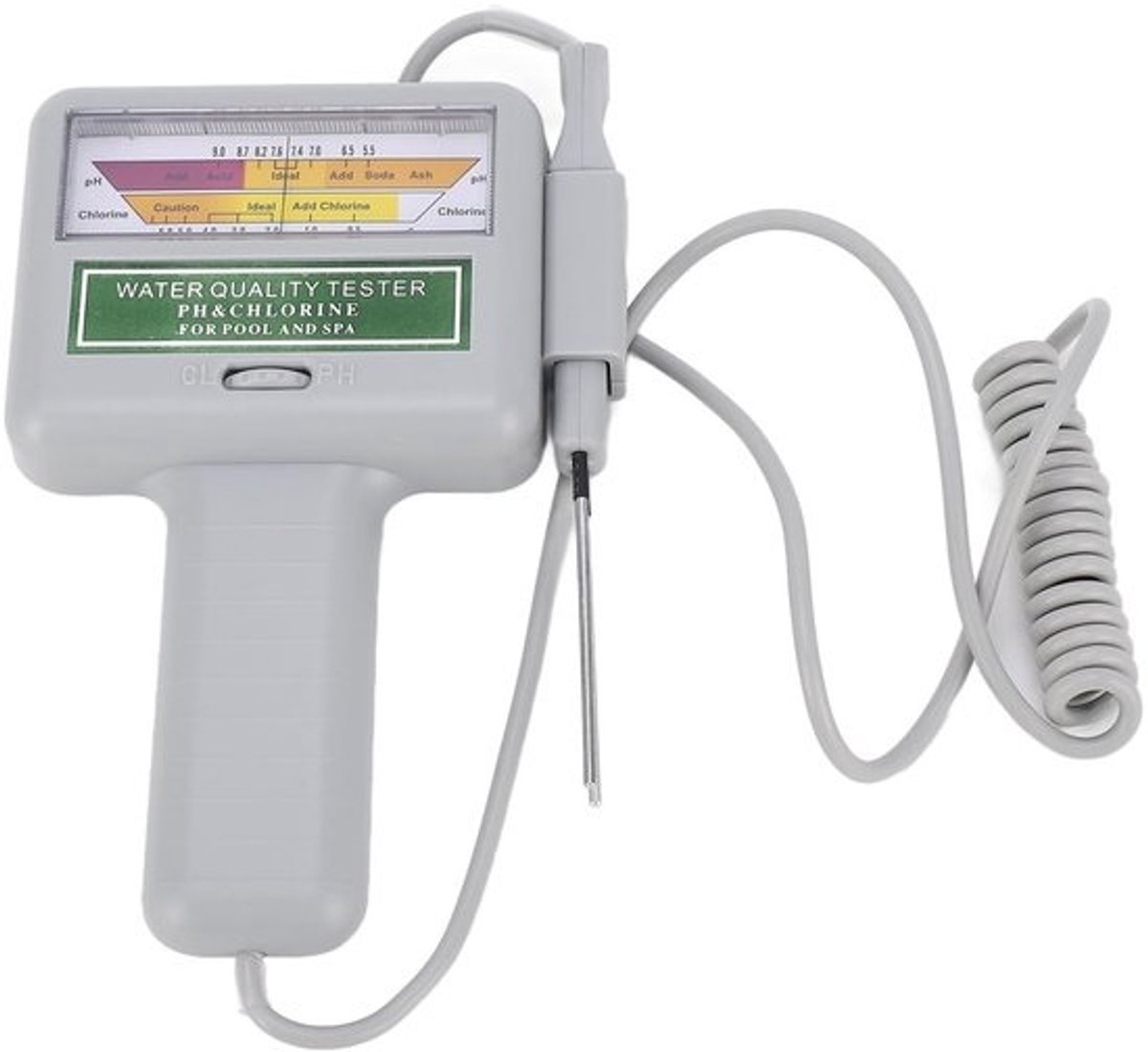 Shopcentral - Portable Water PH/Cl2 Chlorine Tester - Waterkwaliteitstestmeter - Duurzaam en gebruiksvriendelijk - Geschikt voor zwembad en spa - Voo