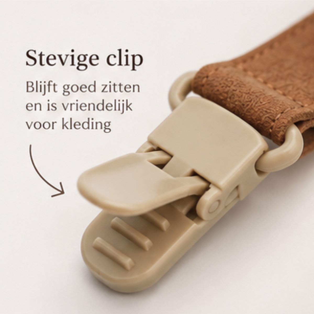 Speenkoord Teddy Beer Bruin – Fopspeenkoord met Clip – Speenhouder voor Baby – Jongen & Meisje – Kraamcadeau & Babyshower Cadeau – foto 6