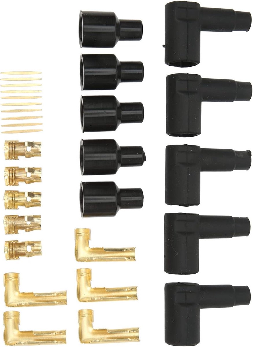 30PCS Bougie Spoel Draad Boot Terminal Kit Fit voor 6-10mm Draden Stabiele Rubber Stevige Metalen Materialen