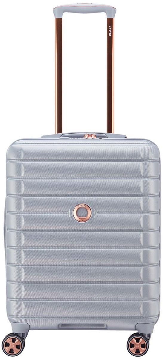 Delsey Shadow 5.0 Handbagage Spinner 55 cm - Uitbreidbaar 35/40 liter - 55x40x20/23 cm - platinum