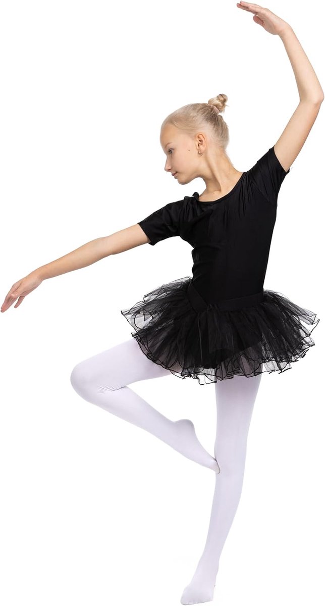 Meisjes Ballet Panty Plain 40 DEN Zachte Stretch Sterk voor Kinderen Meisjes 4 MATEN & 3 KLEUREN Wit Nude Zwart