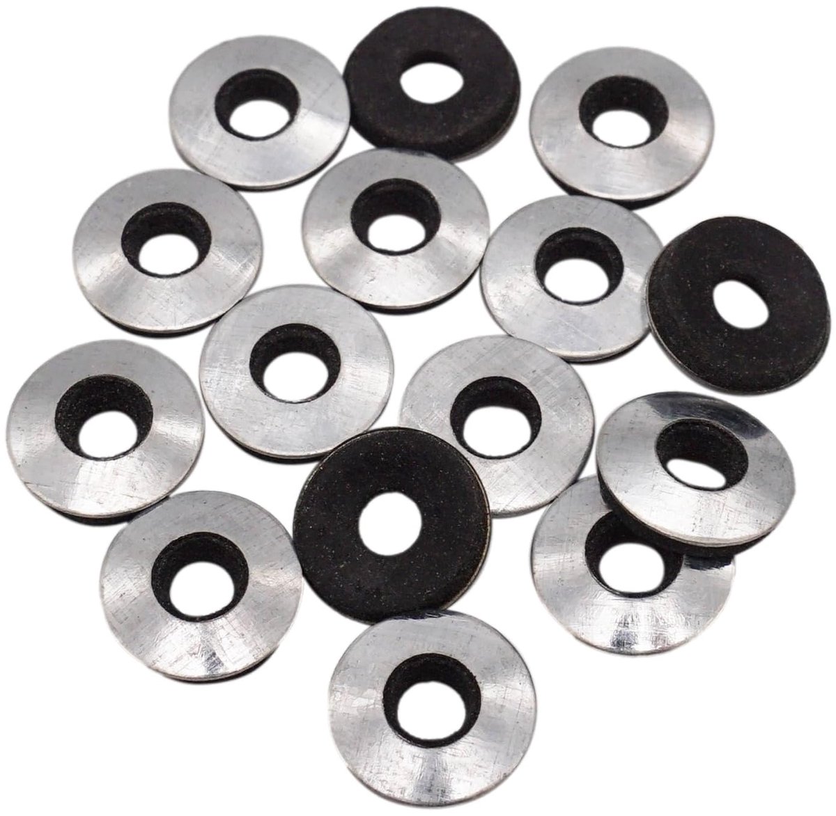 (150 stuks) Verzinkte M12 ringen met EPDM rubber, gebonden afdichtringen, ronde metalen ring
