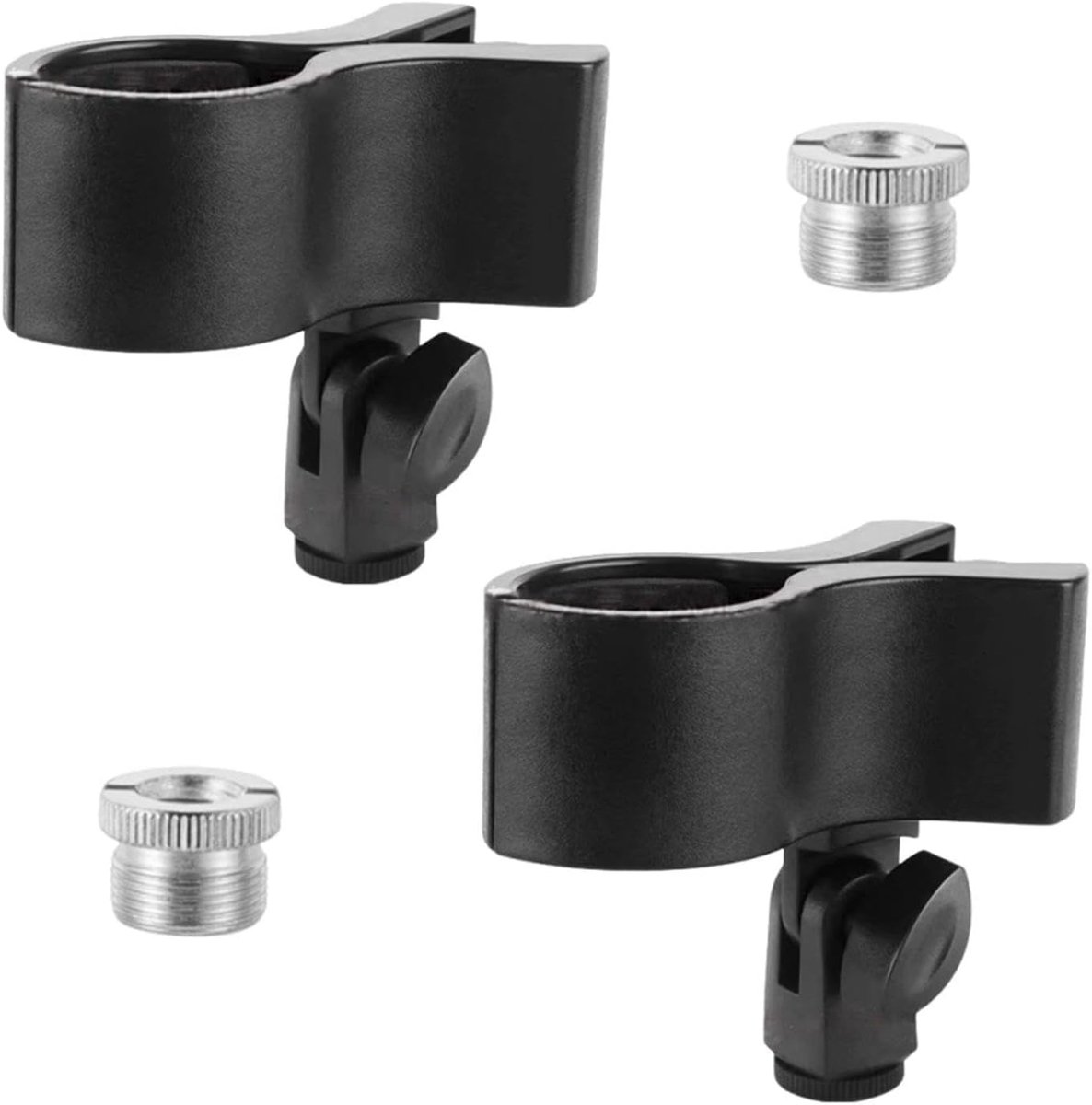 2 sets zwarte microfoonstandaard, verstelbare microfoonstandaard, montagegereedschap voor microfoon, accessoires voor microfoon