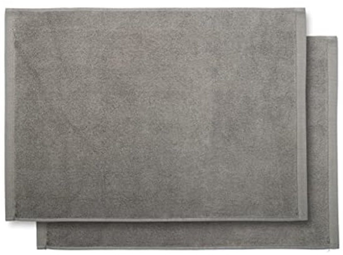 Set van 2 ademende badmatten (50 x 70 cm) - 100% biologisch katoen, zacht en absorberend