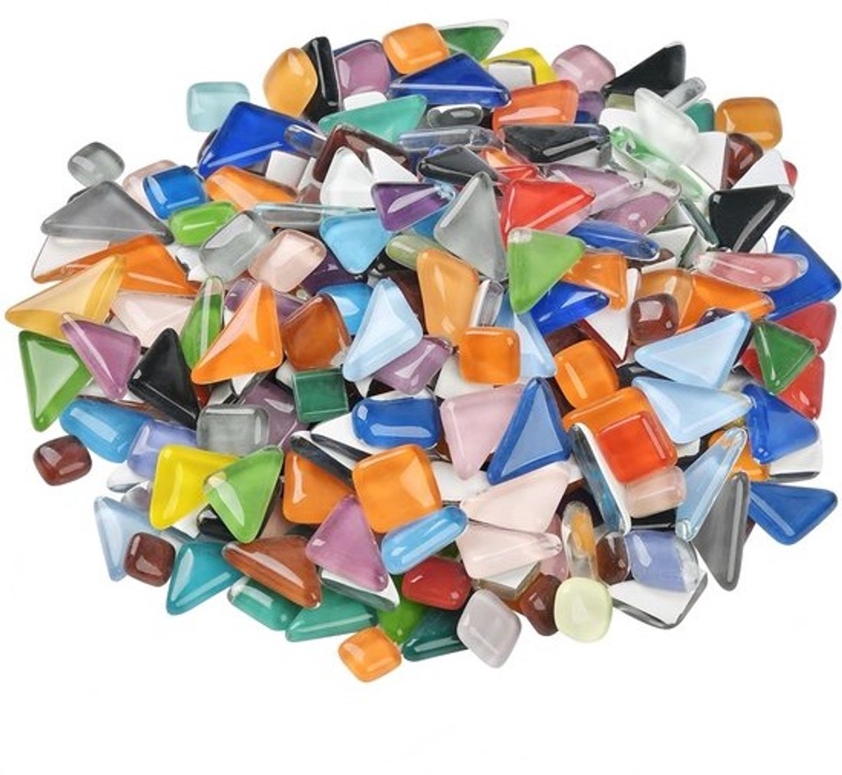 500g Onregelmatige Vierkante Mozaïektegels - Multikleurige Kristallen Glazen Steentjes voor Creatief Knutselen, Interieurdecoratie en Fotolijsten