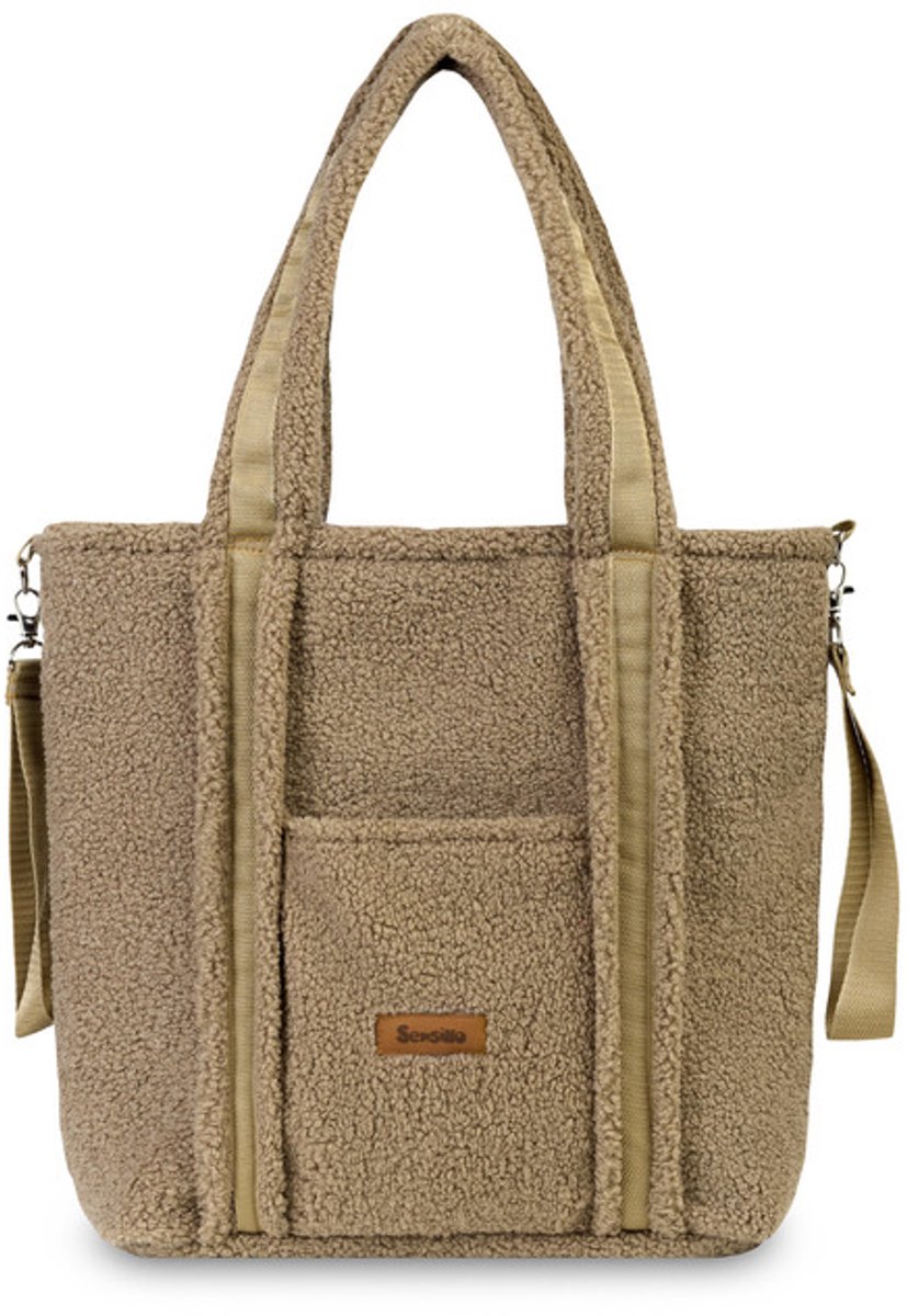 Sensillo bouclé wandelwagentas donker beige - Mamatas