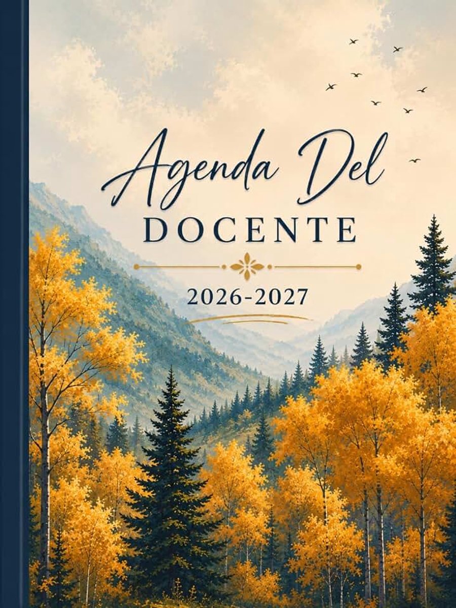Del Docente 2026-2027 A4: Pianificatore settimanale e mensile, Da Agosto 2026 a Luglio 2027, Registro del professore 26/27