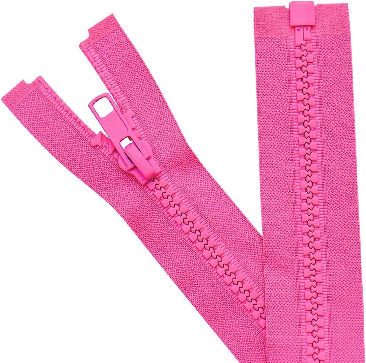 2PCS #5 29 Inch scheidende Jas Ritsen voor naaien Jassen Jas Rits roze rood gevormde kunststof ritsen Bulk kleermaker DIY naaigereedschap voor kleding/tassen/huistextiel