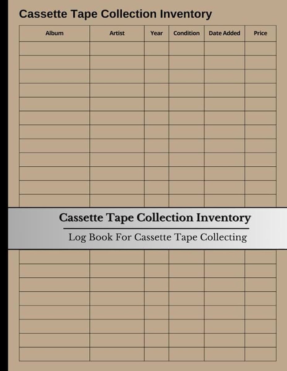 Cassette Tape Collection Inventory: Log Book For Cassette Tape Collecting
