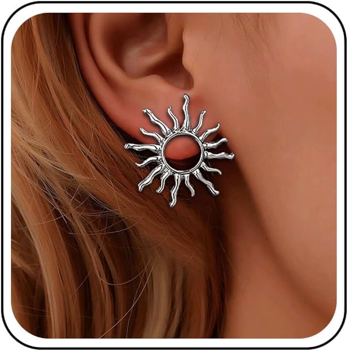 Grote Oorbellen Sunburst Goud Zonnebloem Klinknagels Overdreven Grote Zon Klinknagels Geometrische Verklaring Sunburst Oorbellen Bruiloft Prom Sieraden Voor Vrouwen