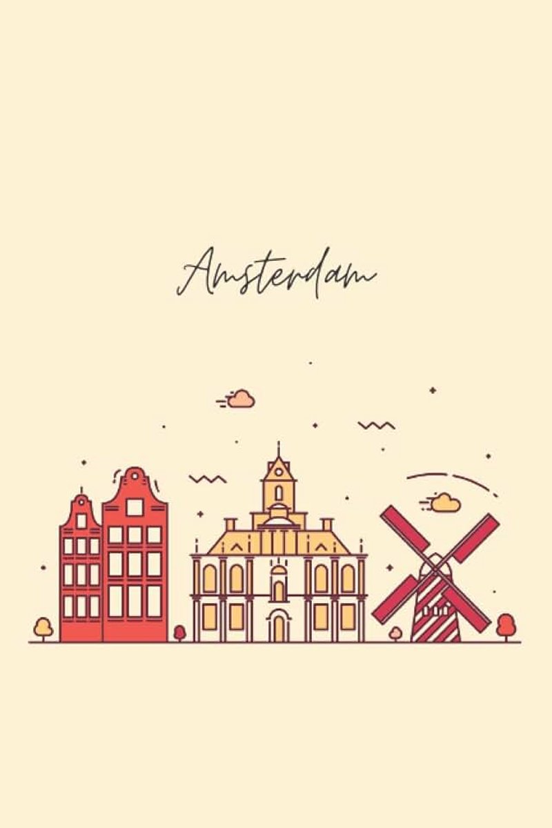 Enthusiast gifts | City Themed Journal / Diary / Notebook | Amsterdam Traveler Gift | 6 x 9 inches (A5 Size) | 120 Pages
