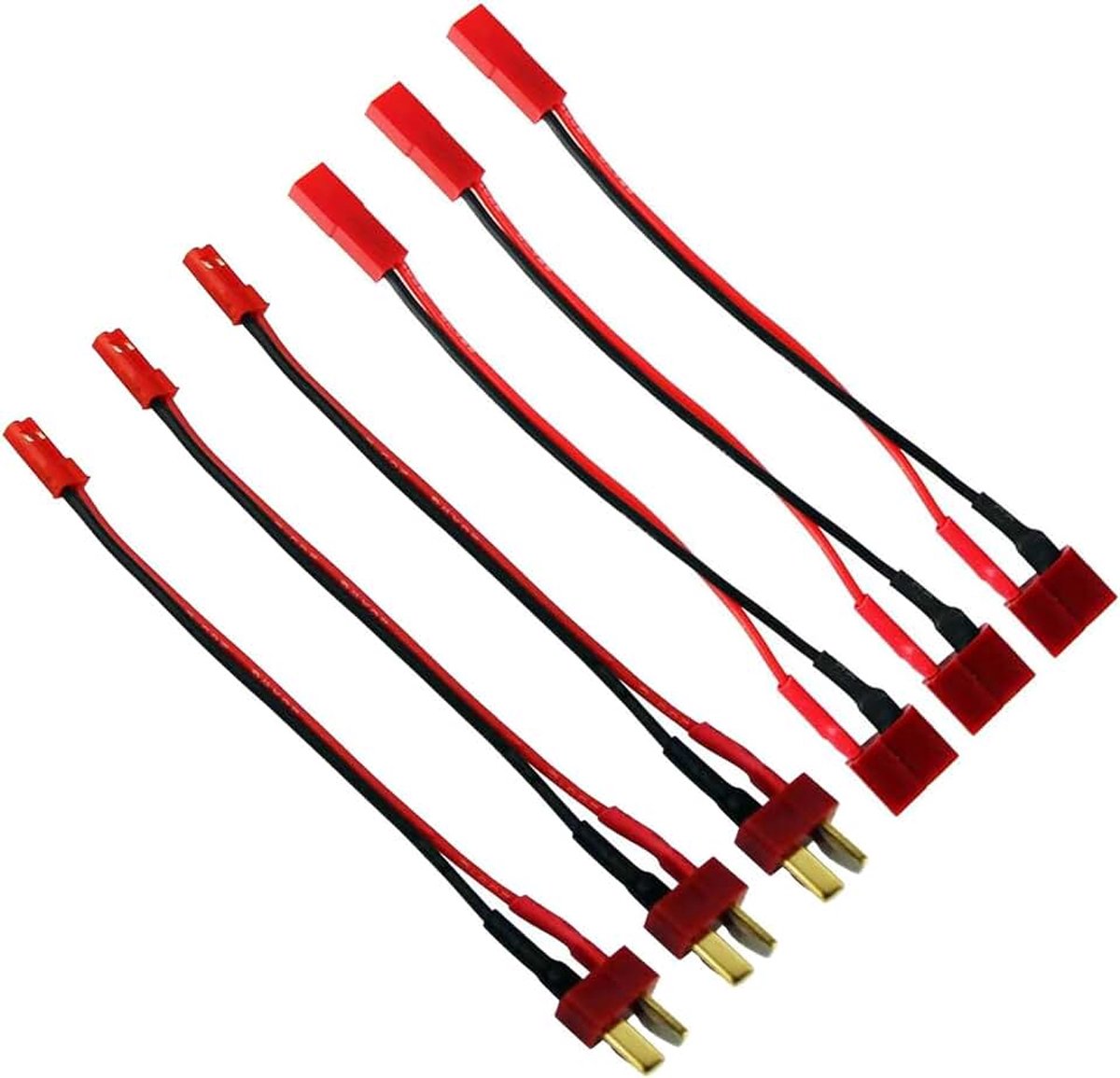 Deans T Plug naar JST stekker RC mannelijke bus adapterkabel met 10 cm 20 AWG siliconen draad voor RC LiPO NiMH NiCd accu Charge