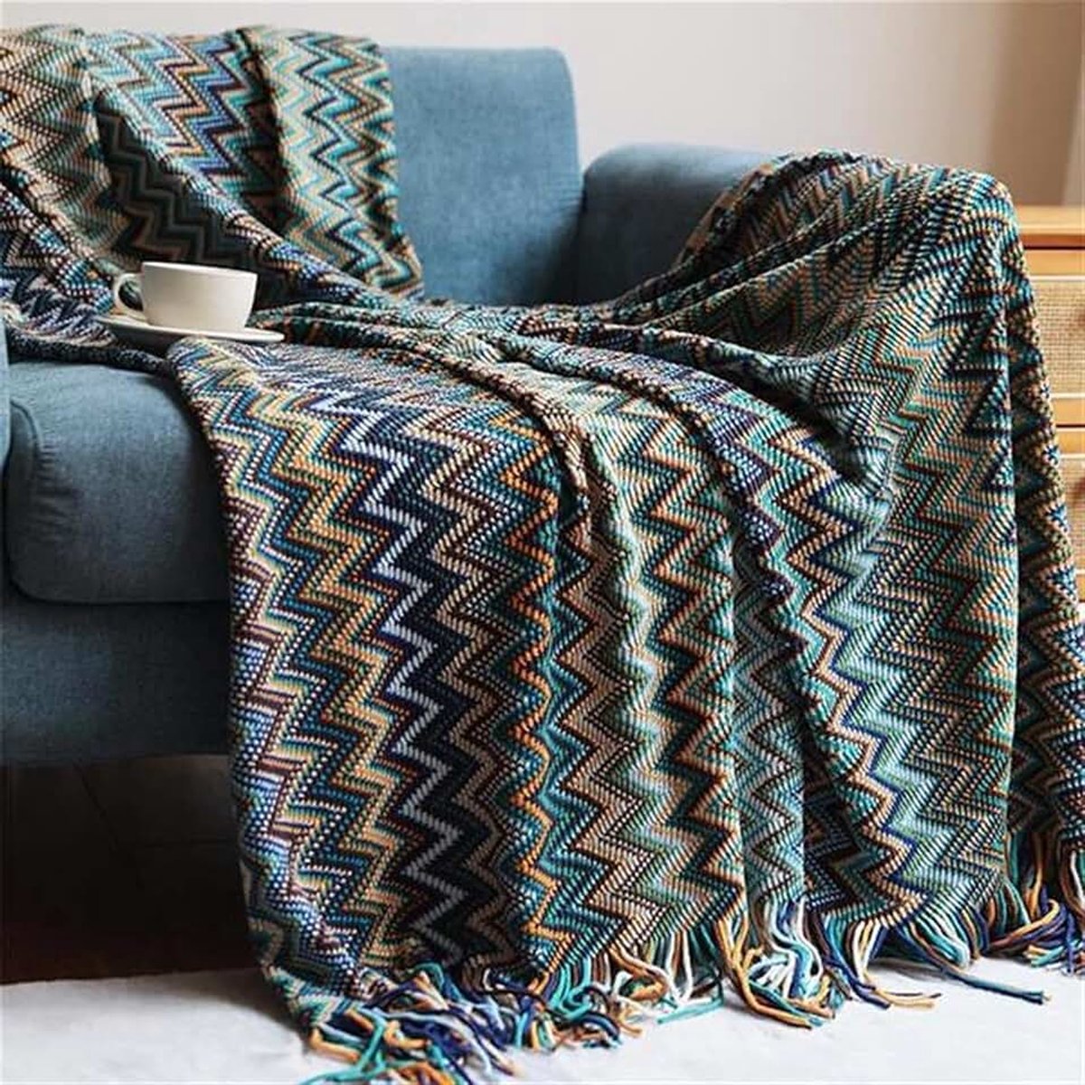 Dekens gooien dekens met kwastjes dekens for bed sofa decoratieve deken zachte deken sprei home decor Zachte deken (Color : A, Size : 127x152cm)