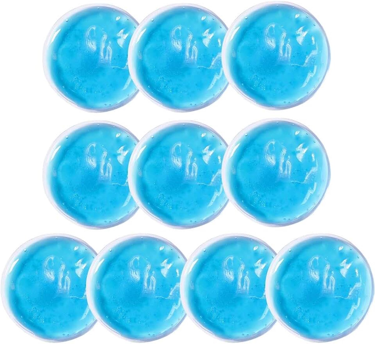 Gel-ijsverpakking, 10 stuks, herbruikbare ijspakket, mini-ijspakket, instant ijspakket, koud en warm kompres voor ogen, voorhoofd, benen en meer
