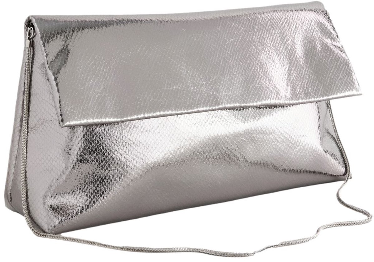 Next - Dames - Oversized slappe clutch - Zilver