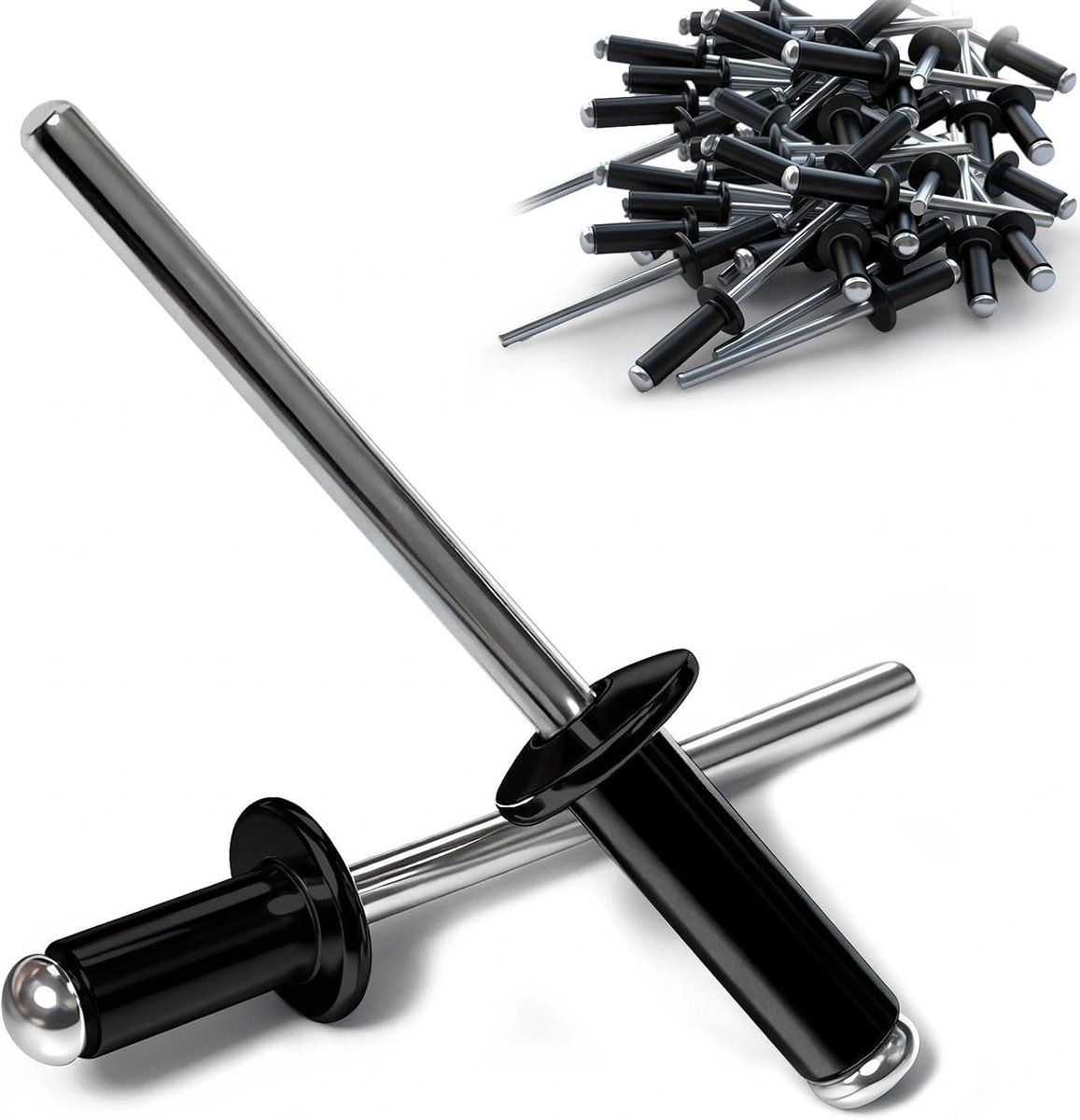 150 stuks 4 x 8 mm blindklinknagels van aluminium, zilverkleurig, pop-klinknagels met open punt voor kunststof, hout, metaal, gebouwen, varen en auto