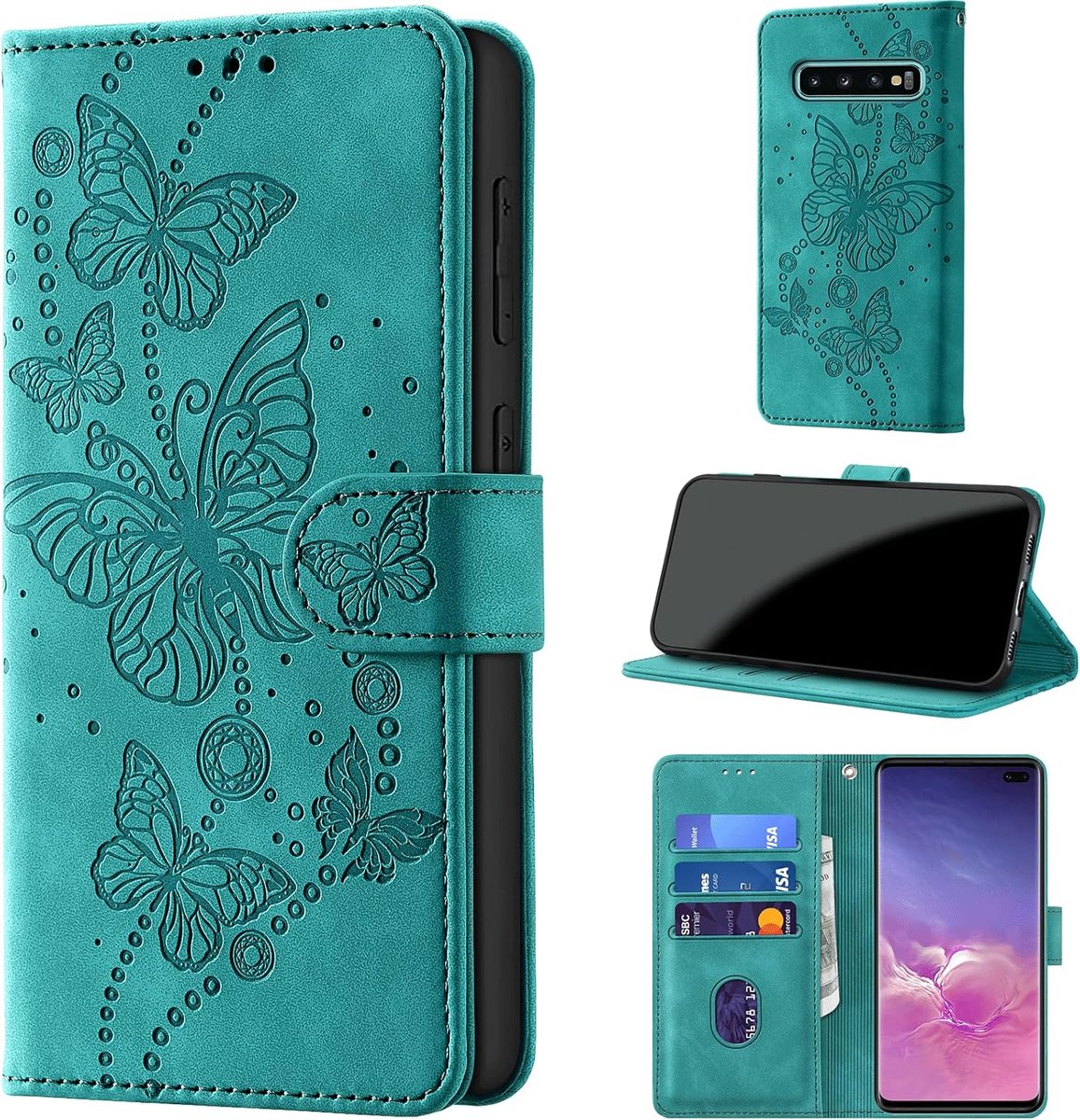 Beschermhoes voor Samsung Galaxy S10 Plus, bordeauxrood