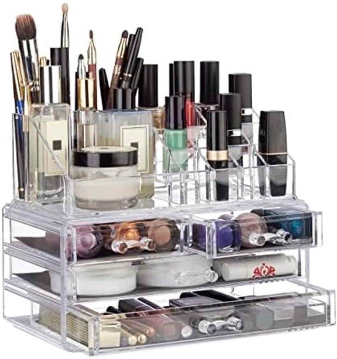 Acryl Make-up Organizer met 4 Lades en 20 Vakken - Transparant