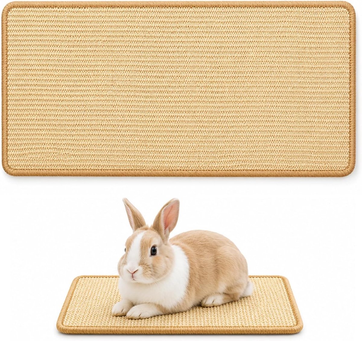 Sisalmat 20 x 40 cm voor konijnen en cavia's: nagel- en tandverzorging, kauwspeelgoed, bed en kooinest.