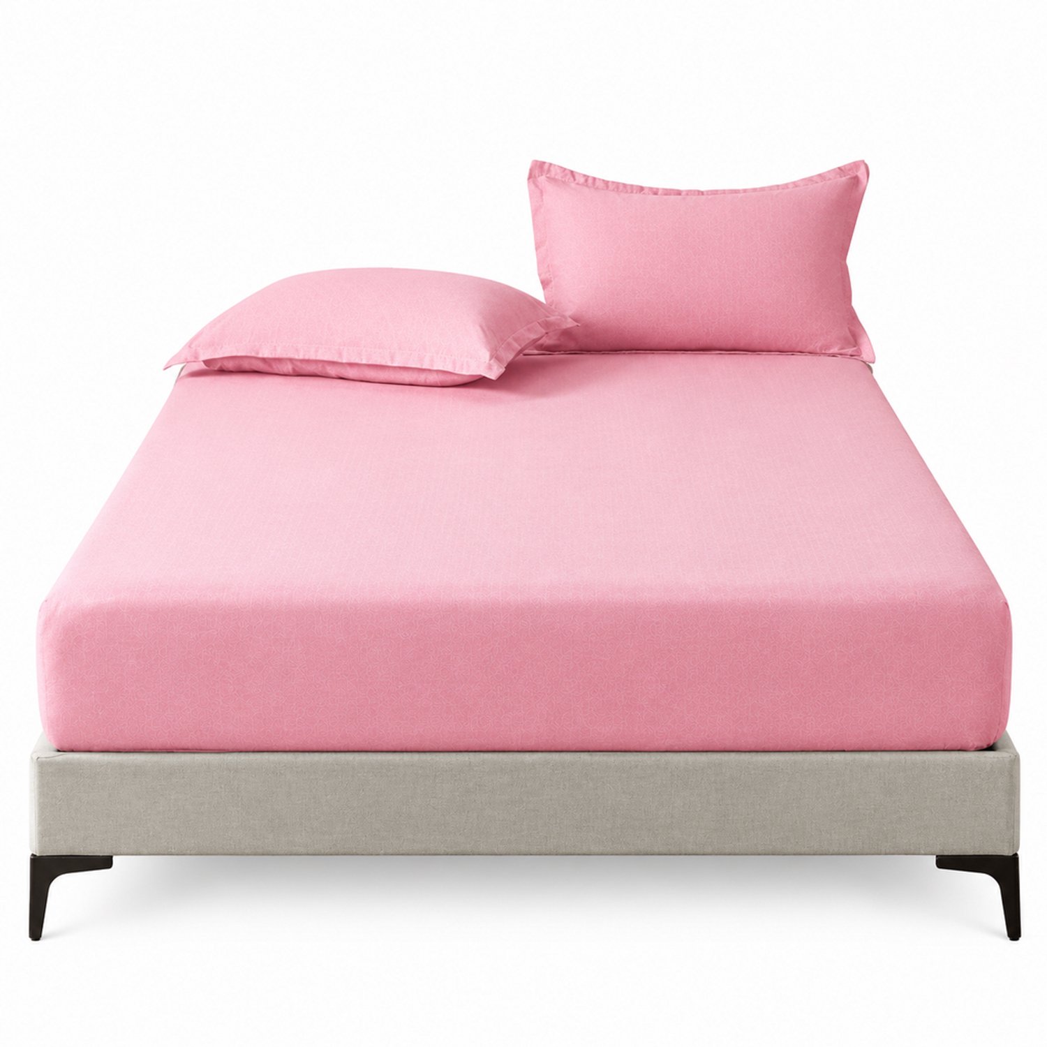 SWGOTA Lichtroze hoeslaken 99 x 190 cm - Effen polyester voor het opmaken van je bed
