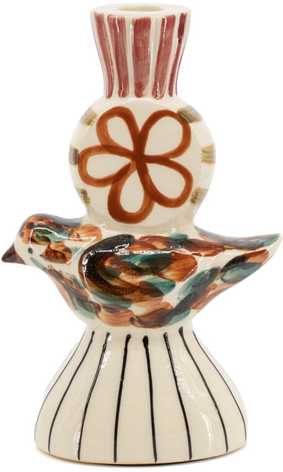 homebound by ky Aardewerk kaarsenstandaard Hato Beige