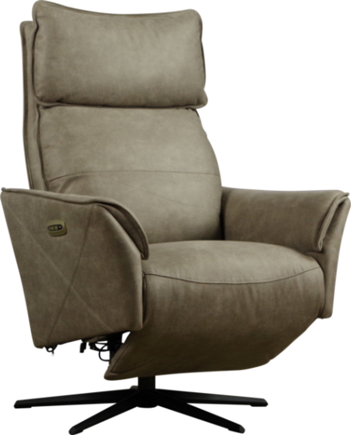 Meubelplaats Elektrische relaxfauteuil Toon - Bull Clay 84 - 2 motoren en accu Taupe