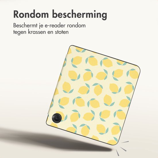 imoshion E-reader Hoesje - Geschikt voor Kobo Libra Colour - Design Slim Hard Case Sleepcover Bookcase met stand - Citrus Dream van iMoshion — afbeelding 2