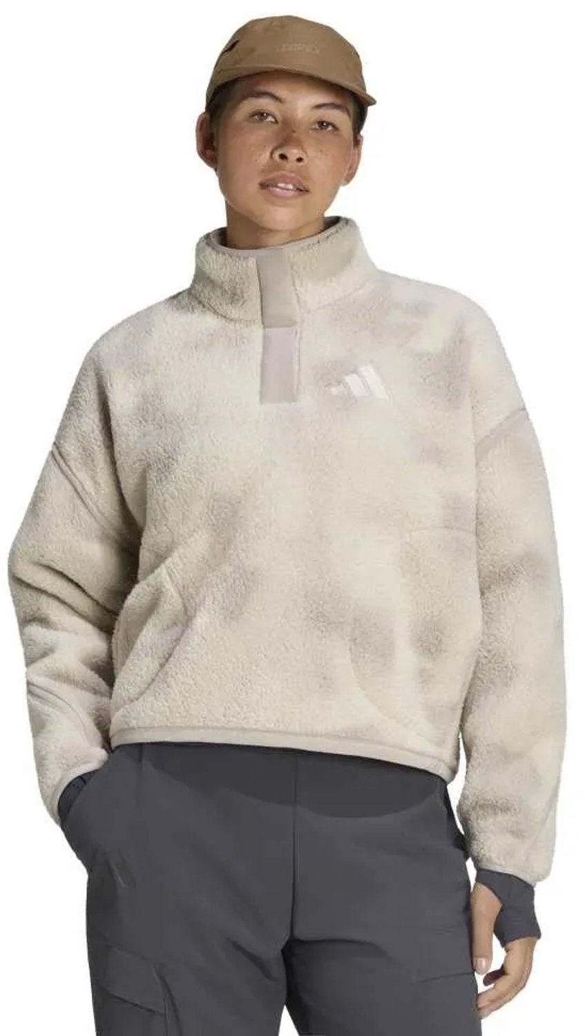 Adidas Terrex Multi Essentials High Pile Aop Fleece Vrouw Bruin